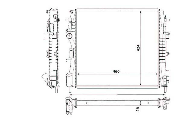 фото №2, Nrf53938 радіатор двигуна renault kangoo, kangoo