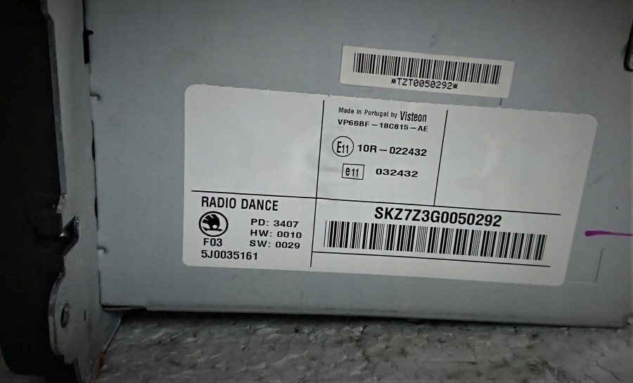 фото №3, Радіо skoda 5j0035161