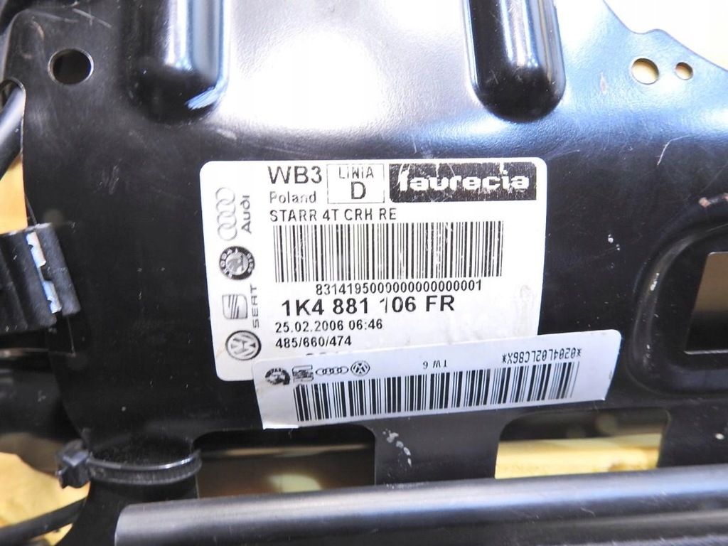 фото №8, Сиденье правый перед vw golf v plus 1k4881106fr