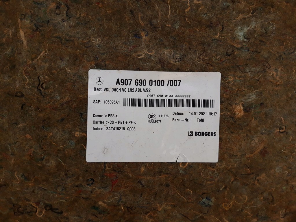 фото №4, Mercedes sprinter w907 w910 стеля