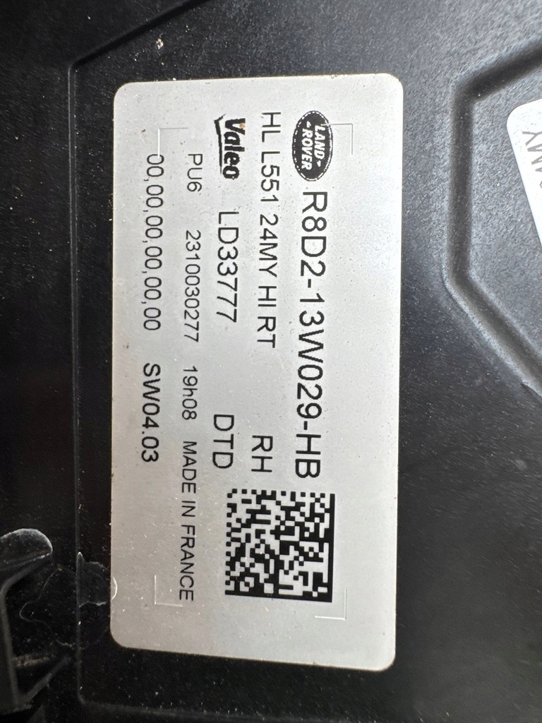 фото №10, Land rover range rover evoque l551 2005 перед сторона правая лампа передняя