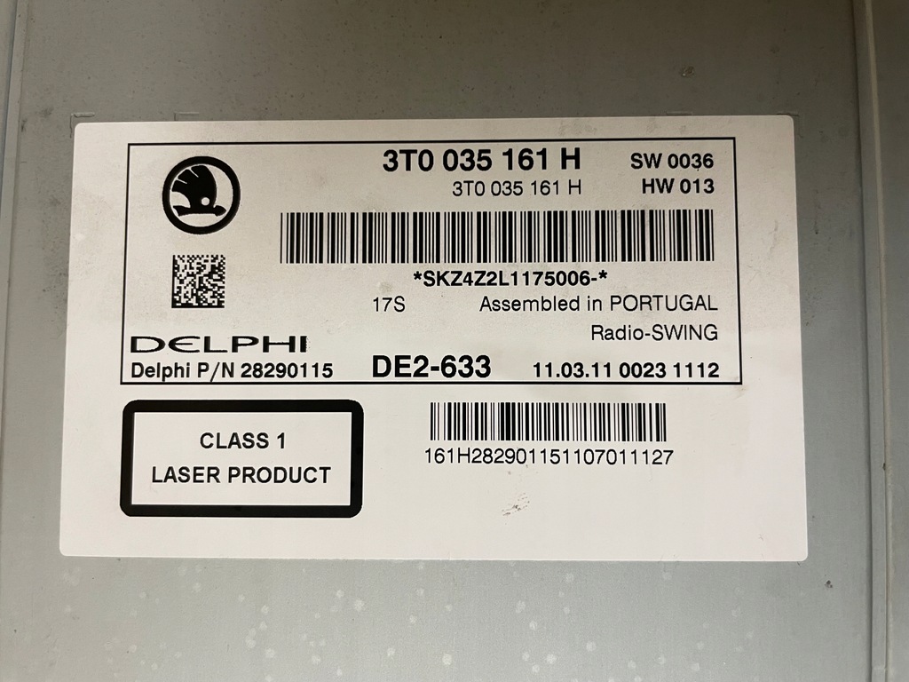 фото №3, Радіо радіопрогравач swing mp3 skoda superb ii 3t