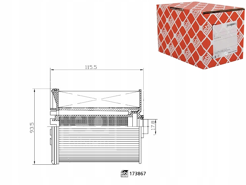 фото №13, Febi bilstein 173867 фильтр топлива