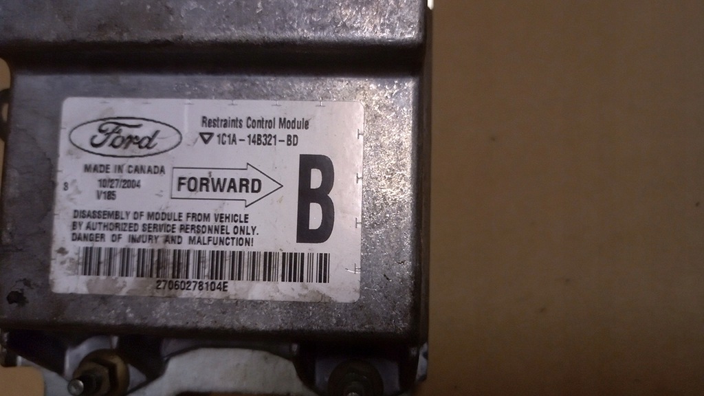 фото №6, Модуль датчик подушка безпеки ford transit mk6 2,4 tddi 2.0 1c1a-14b321-bd