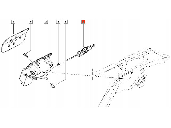 фото №5, Привод замка крышка заливной топлива do nissan qashqai +2 renault vel satis