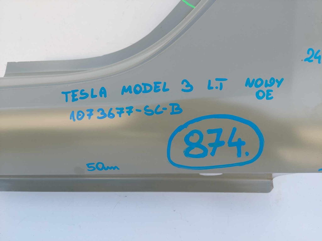 фото №3, Tesla model 3 порог левый задняя задний переход nowe оригинальный номер