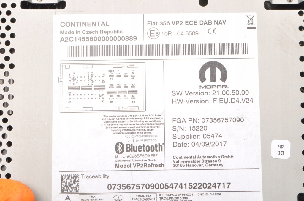 Fiat tipo ii радіо навігація 07356757090 07356757090 Доставка