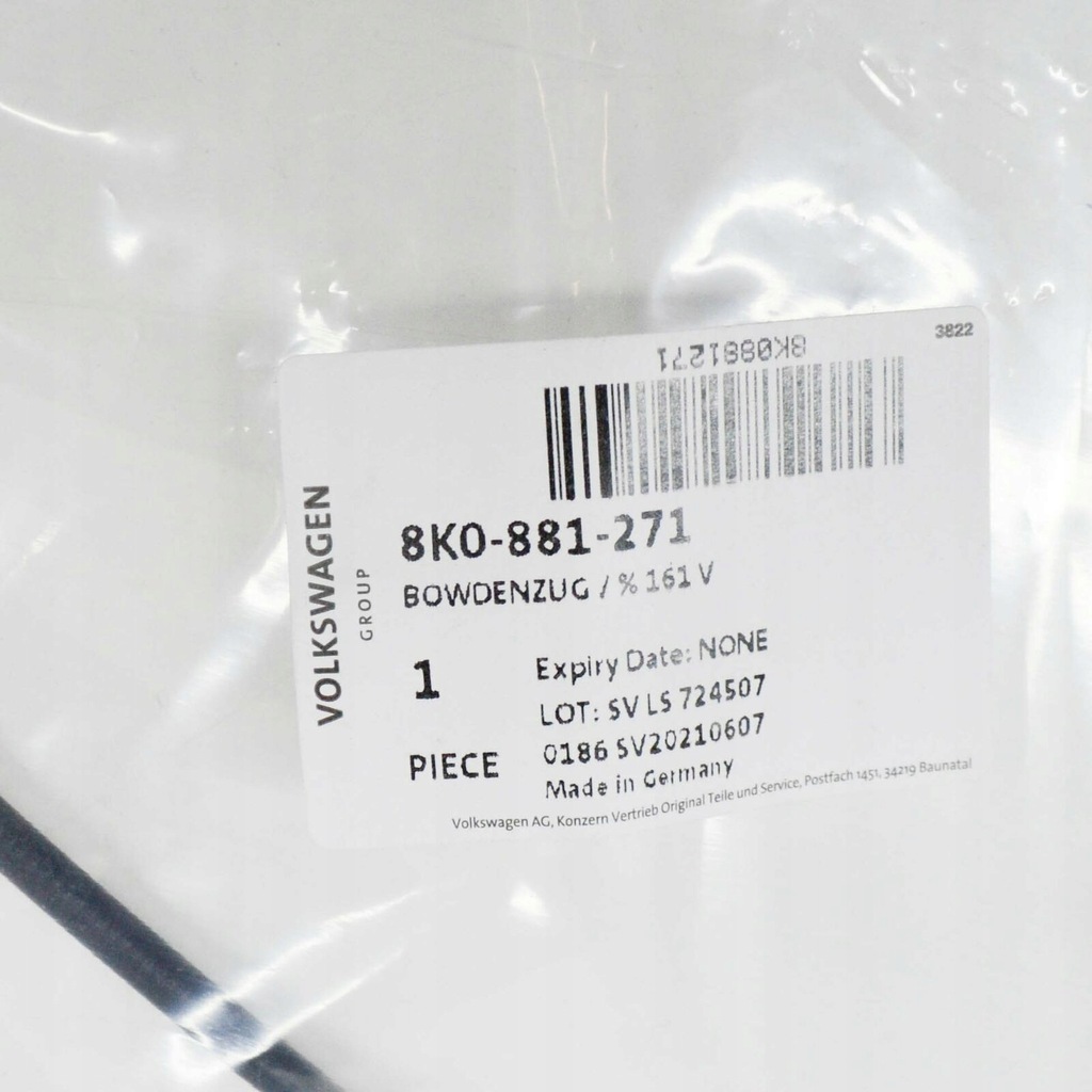 фото №7, Кабель do регулювання сидіння vag audi a4 a6 a7 оригінальний 8k0881271