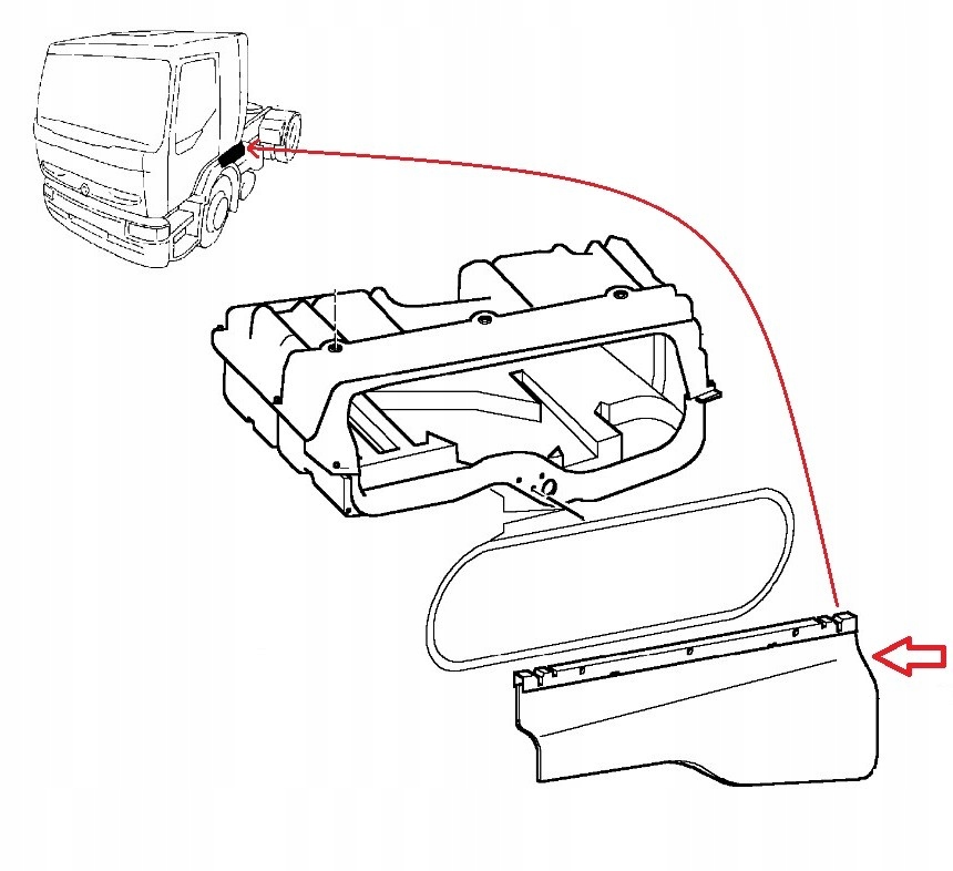 фото №4, Крышка бардачка кабины rvi premium левая