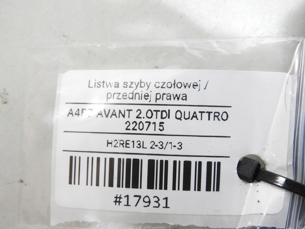 фото №6, Молдинг скло лобове права audi a4 b7