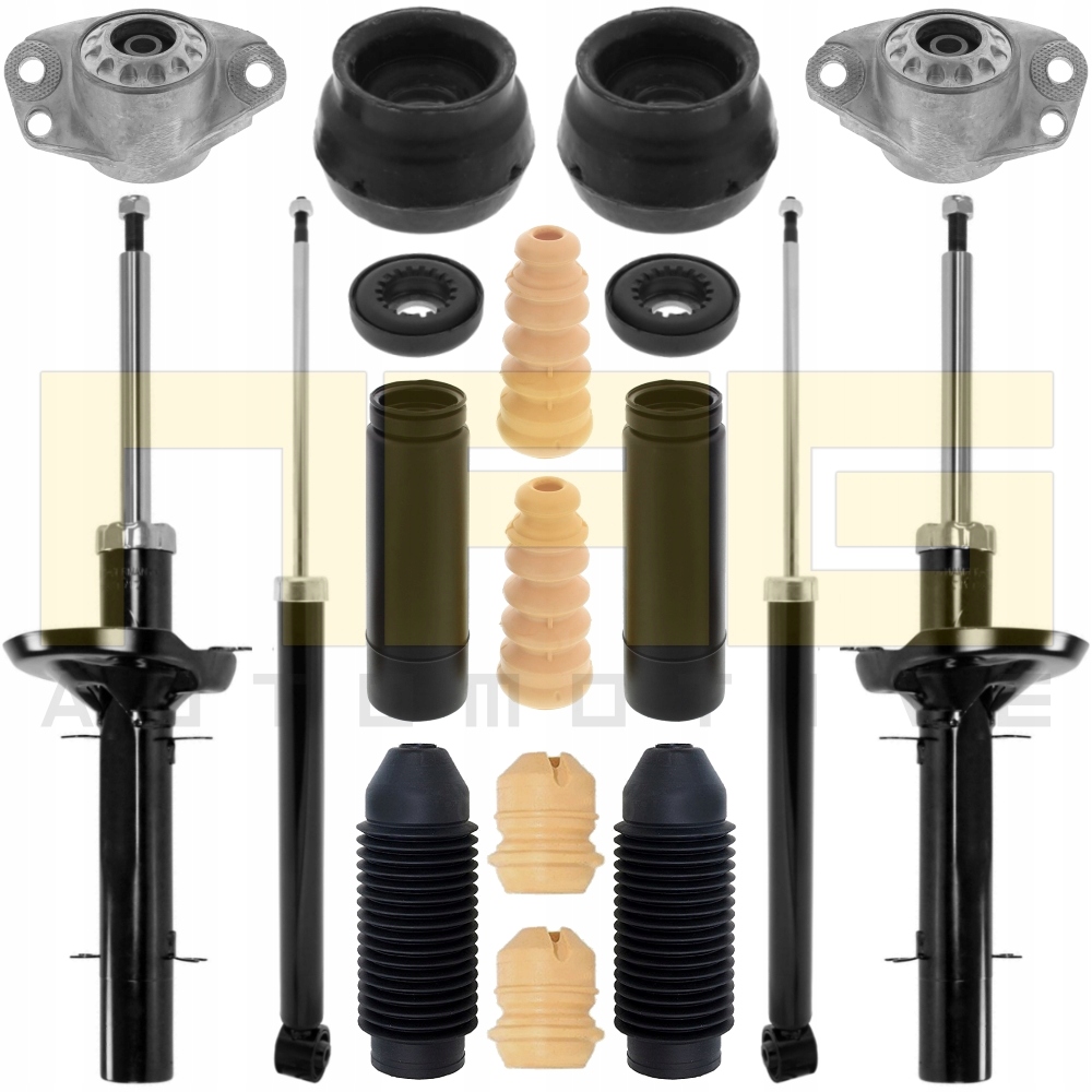 фото №1, Комплект 4x амортизаторы подушки безопасности перед + задняя skoda octavia 1 i