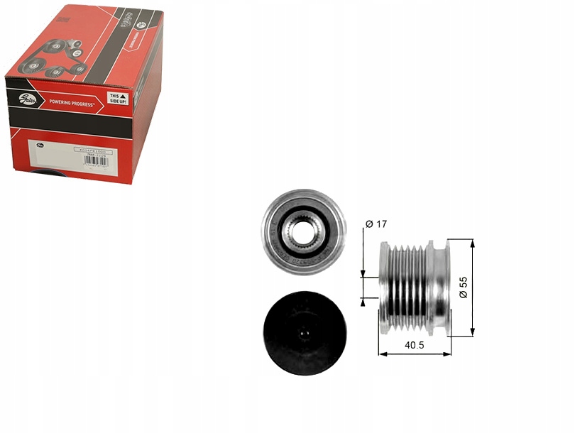 фото №1, Gates зчеплення генератор chrysler pt cruiser 2.2