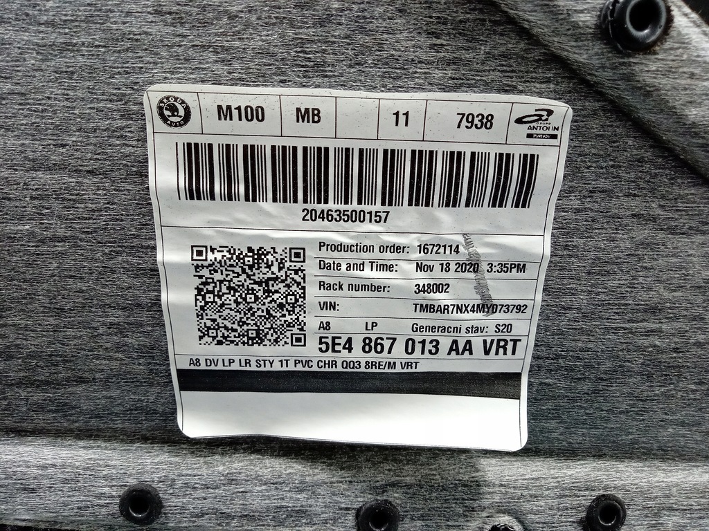 фото №8, Octavia iv hb обшивка оббивка двері перед ліва