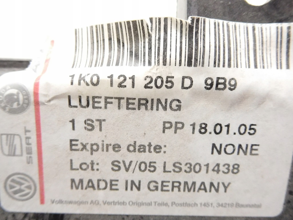 фото №6, Корпус вентилятора octavia golf 1k0-121-205-d 9b9