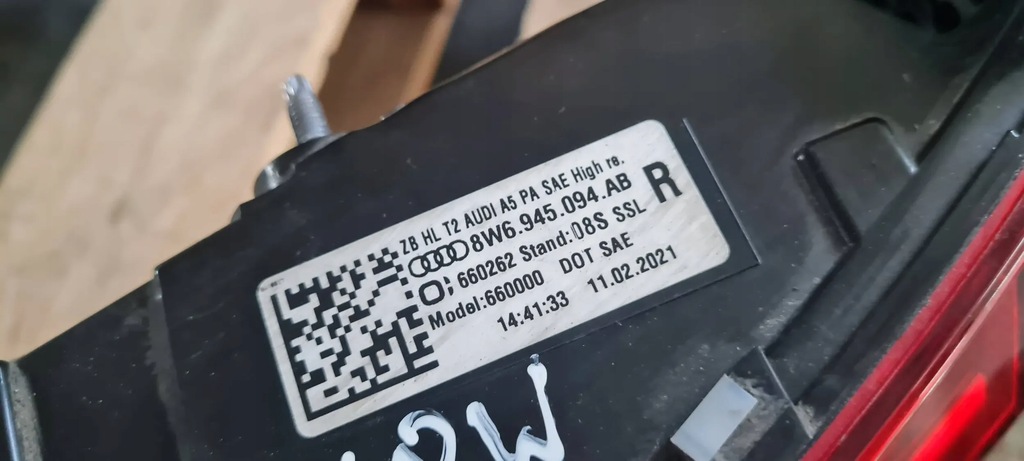 фото №9, S5 8w lift a5 лампа w крышка правая правый задняя задняя sportback usa 8w6945094ab