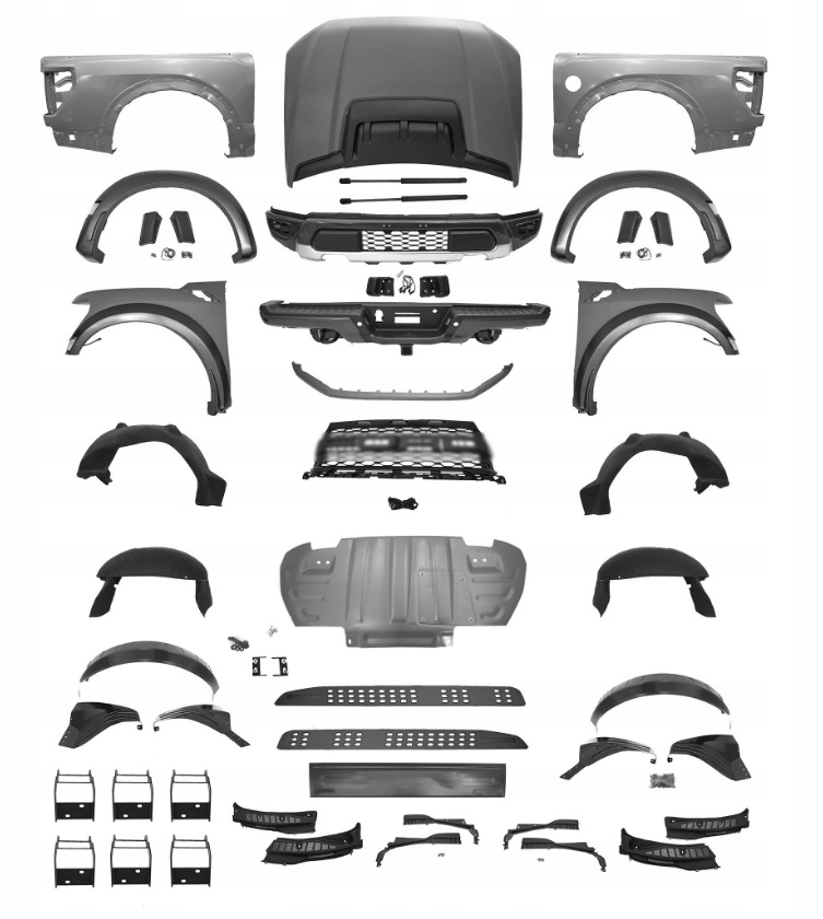 фото №1, Ford f-150 raptor 2021- капот бампер перед + задняя накладки комплект кузов kit