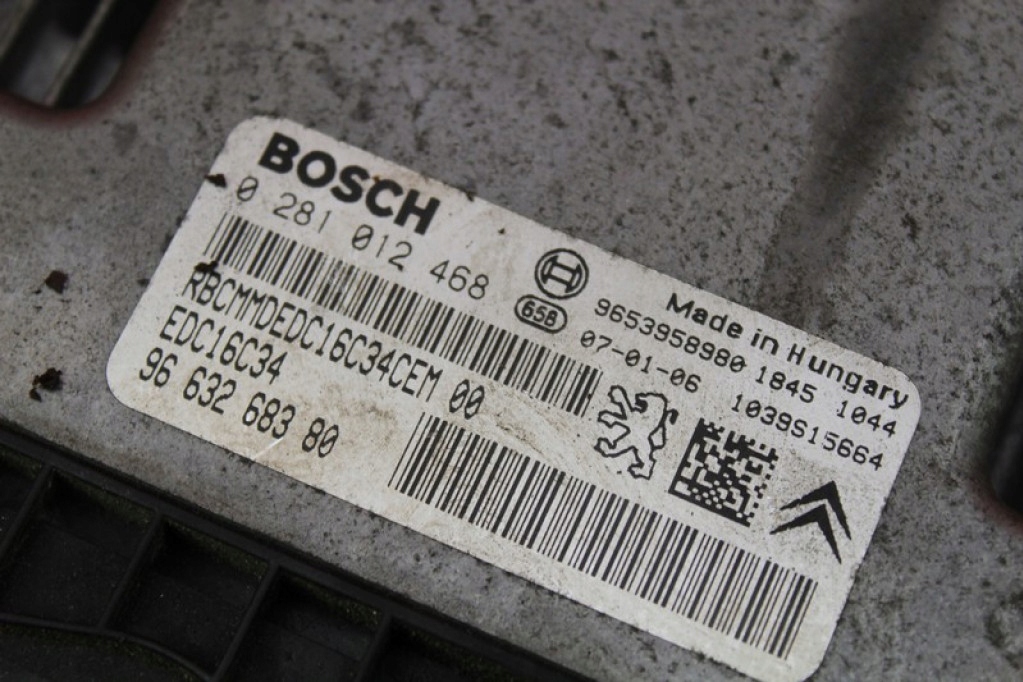 фото №7, Блок управления двигателя 9663268380 0281012648 citroen xsara picasso 1.6 hdi 90 km