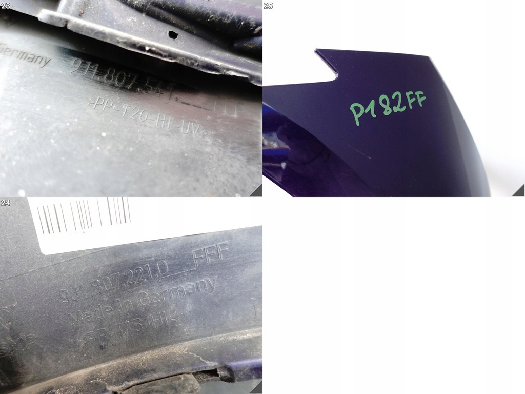 фото №15, Porsche taycan 9j1 19-24 бампер бампер + спойлер накладка перед