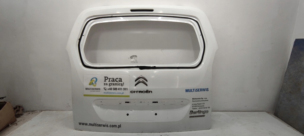фото №1, Крышка багажника задняя citroen berlingo iii partner