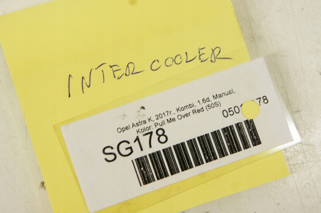 Sg178 opel astra k ^ 1.6d радіатор повітря інтеркулер 39075515 Київ