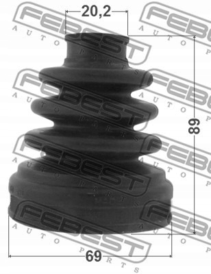 Накладка шарнир приводного внутреннего 69x89x20.2 febest 0715-rs413 Доставка