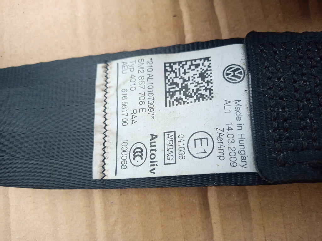 фото №4, Подушка безопасности подушка ремни vw golf vi plus 5k0880201d