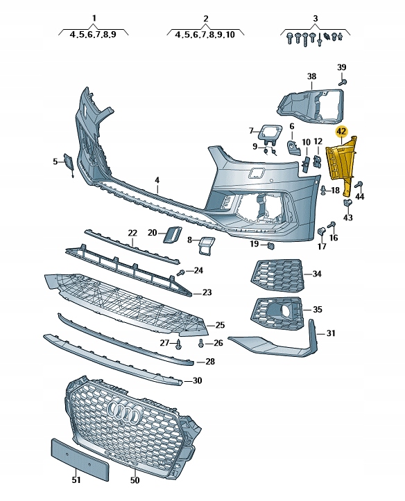 фото №1, Воздуховод воздуха перед правая audi rs5 b9 aso оригинал od aso