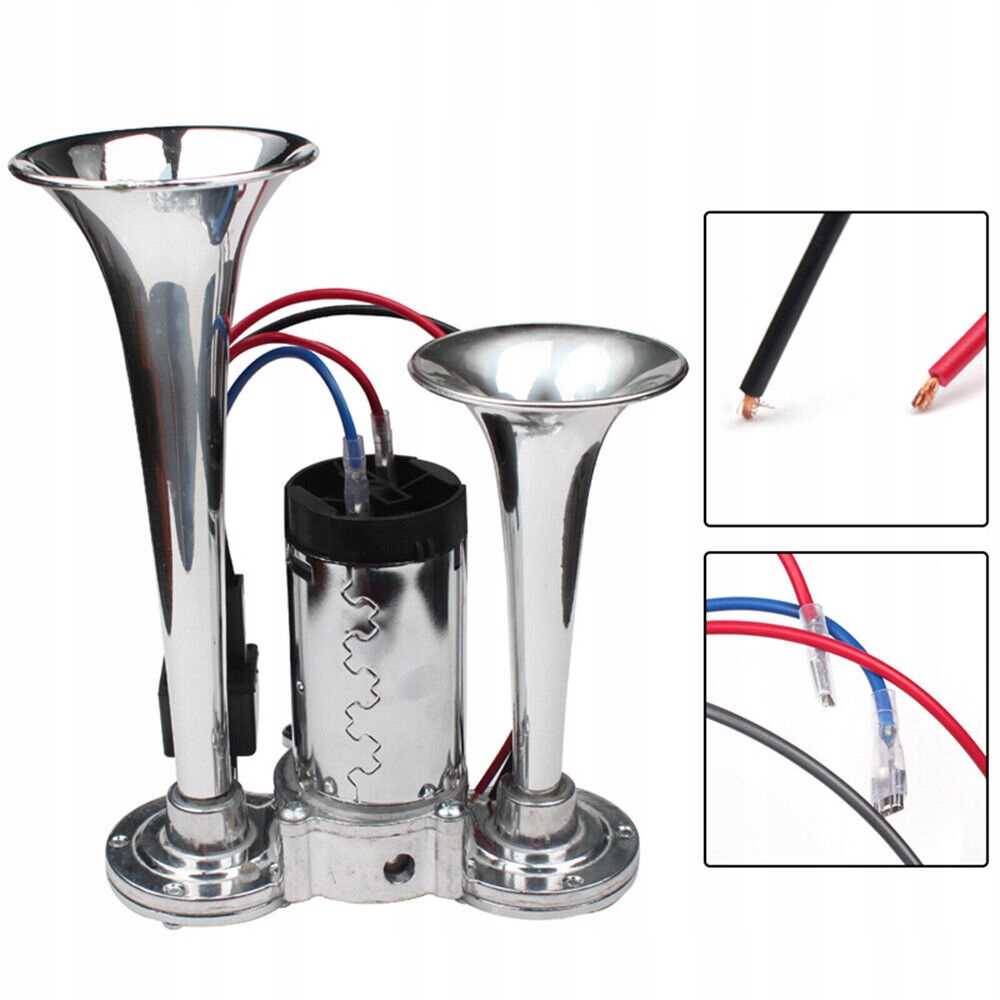 фото №7, 600db клаксон super гучний 12v подвійний сигнал компресор з klaksonem