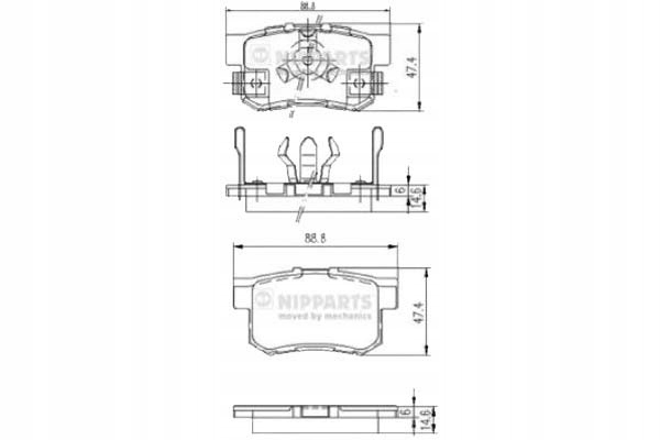фото №1, Nipparts тормозные колодки тормозные honda accord ix 2.4 nipp