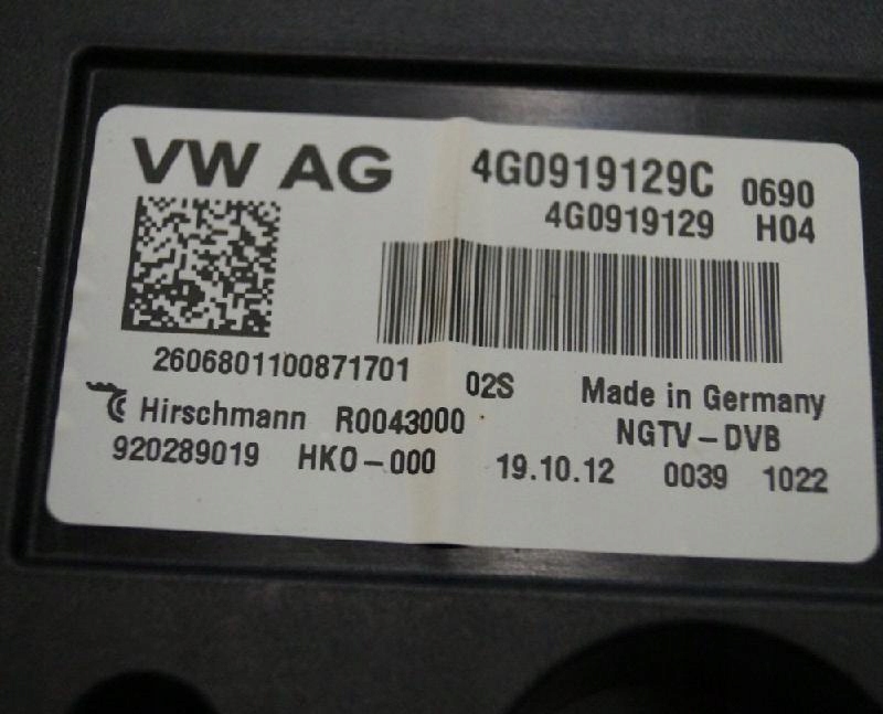 фото №5, Тюнер telewizji cyfrowej audi q3 4g0919129c 4g0919129 2014 8u