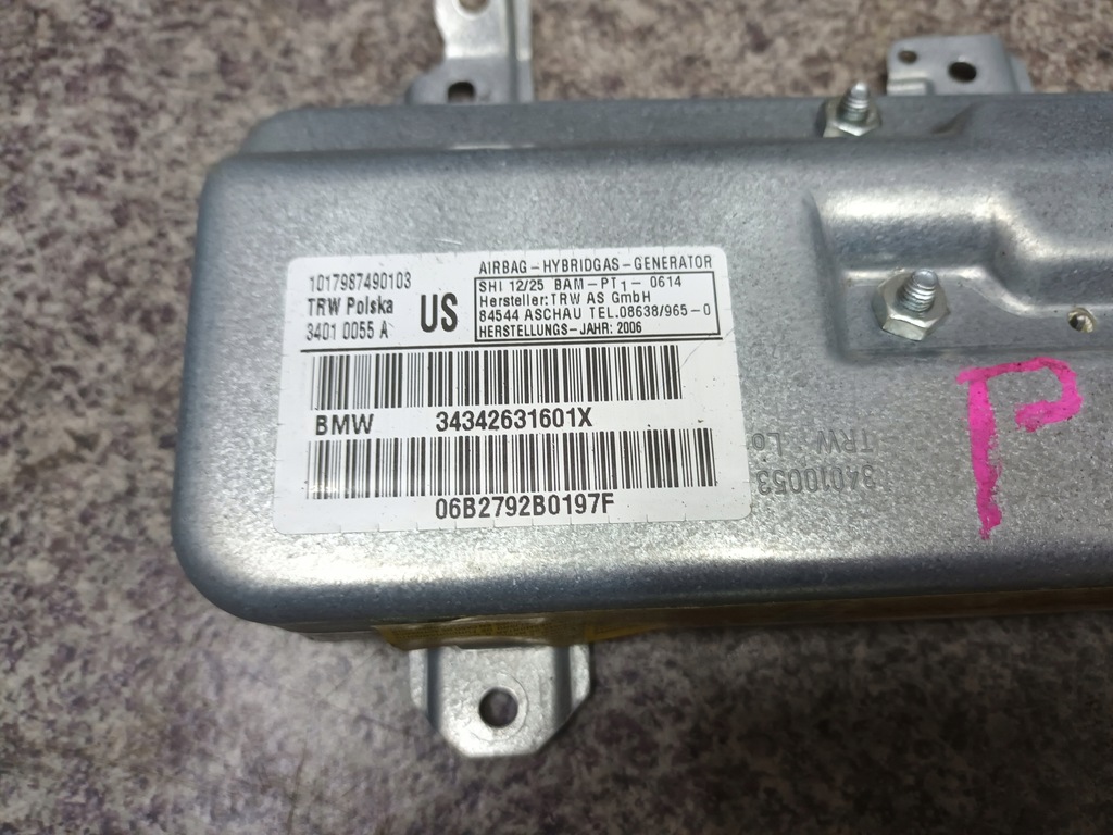 фото №7, Bmw x3 e83 ремни чёрные натяжители модуль подушка безопасности kpl