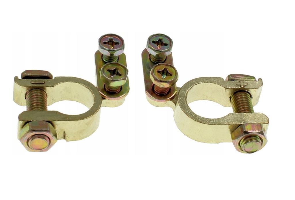 фото №1, Клеммы do аккумулятор 2 szt - plus-minus