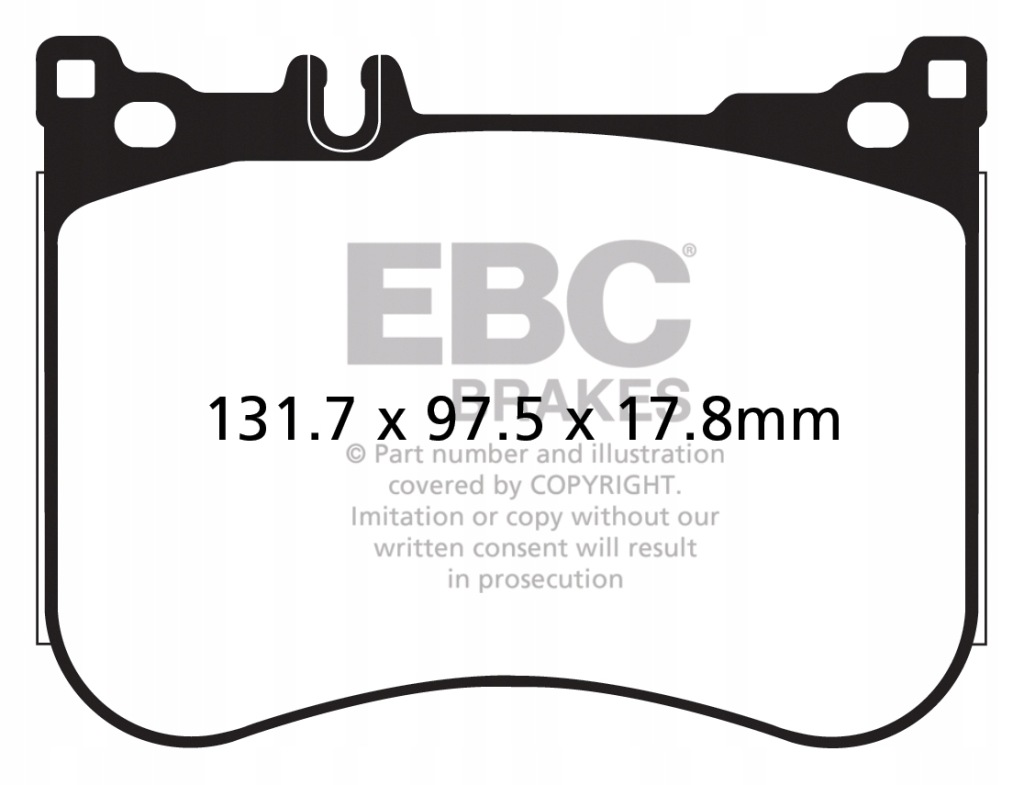 фото №2, Mocne тормозные колодки ebc brakes green stuff - mercedes sl r231 перед