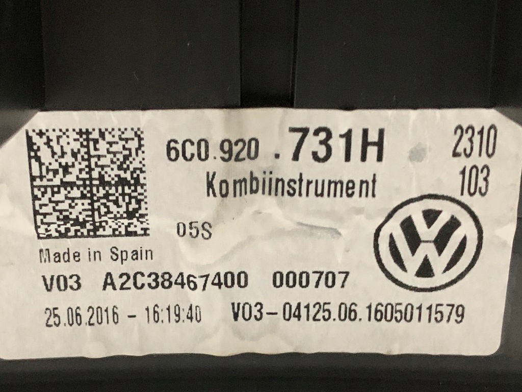 фото №11, Блок управления бортовой компьютер счетчик vw polo 6c 1.4 tdi cus