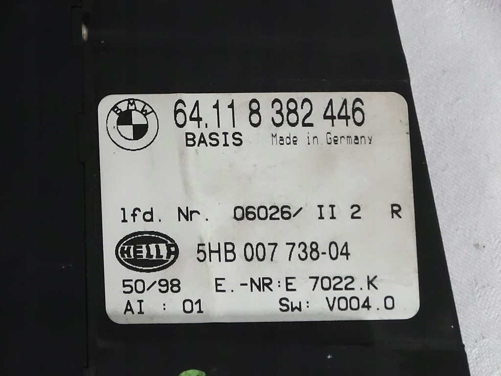 фото №6, Панель керування обдув кондиціонера bmw e46