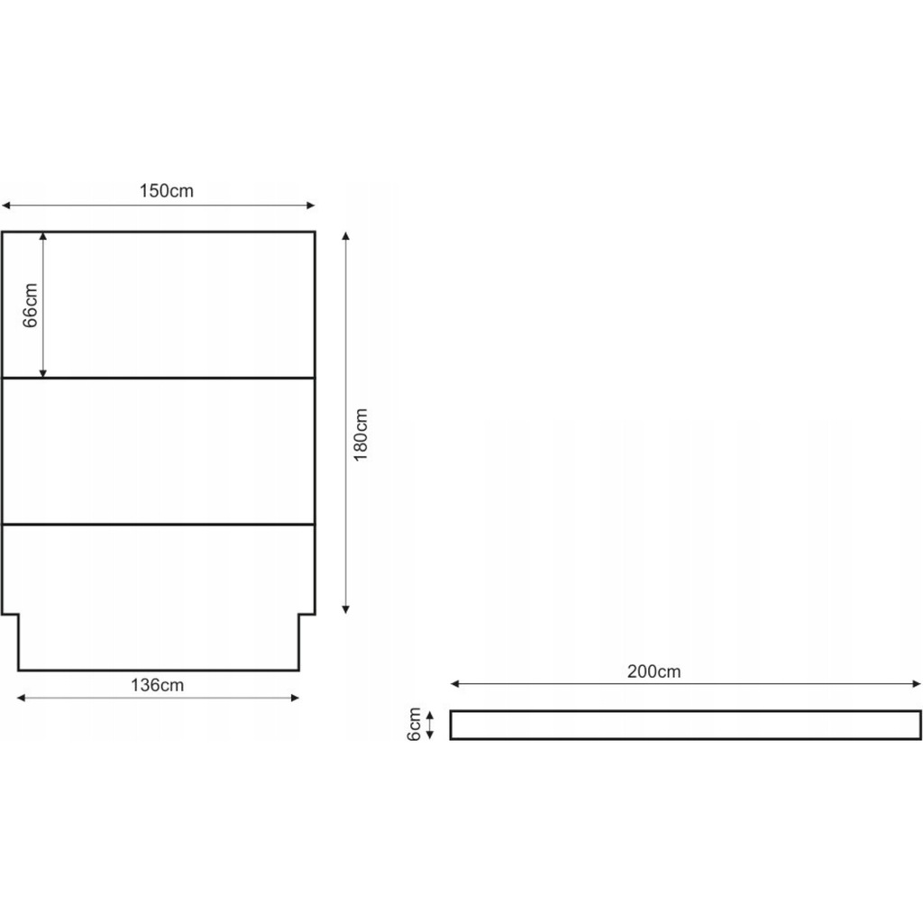 фото №13, Матрац do автомобіля vw multivan t5 t6 california beach тверда піна 200x150x6