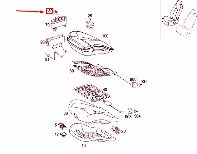 Mercedes-benz a w169 передня частина seat регулювання knob a1698700310 oem Доставка