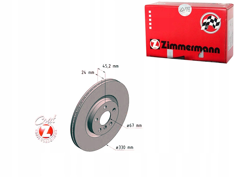Купити Zimmermann комплект диск гальмівних zim, 150.2930