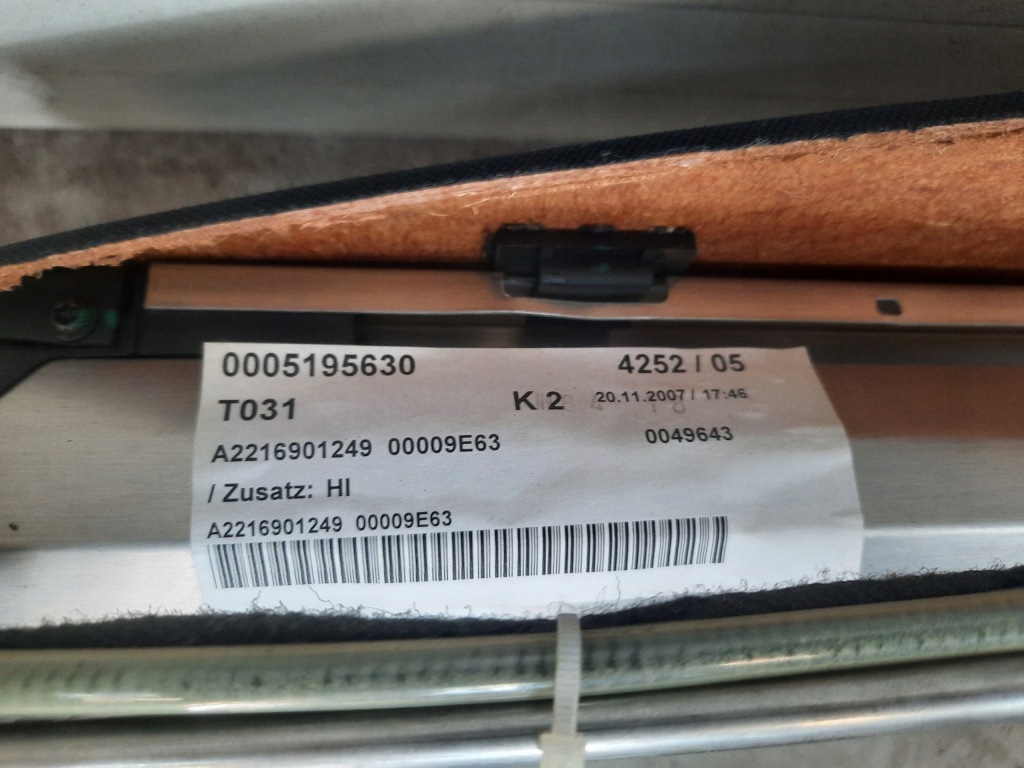 фото №5, Шторка стекло задняя задняя a2216901249 mercedes w221