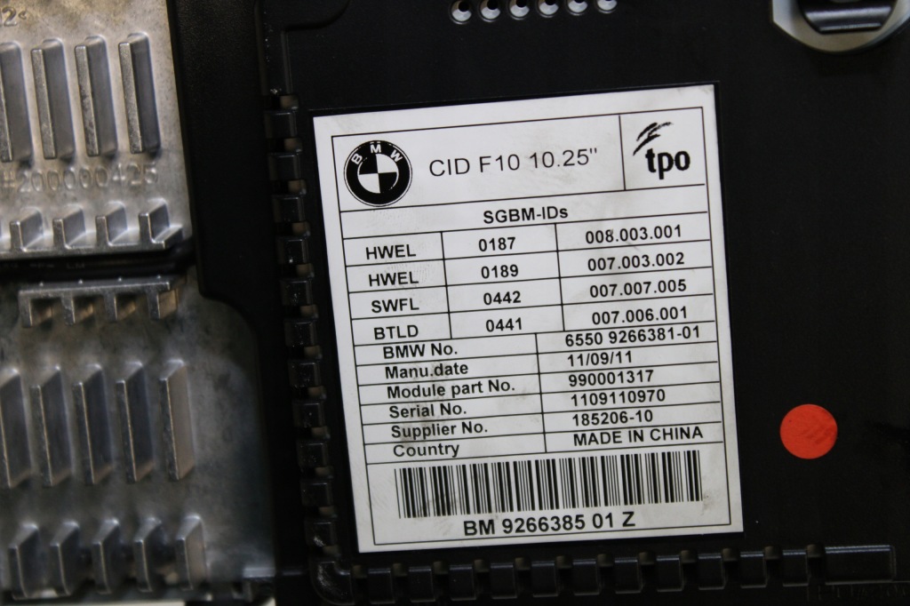 фото №8, Bmw 5 f10 f11 дисплей монитор радио навигации 9266385