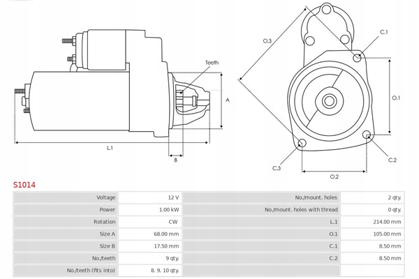 Стартер as-pl s1014 Ціна