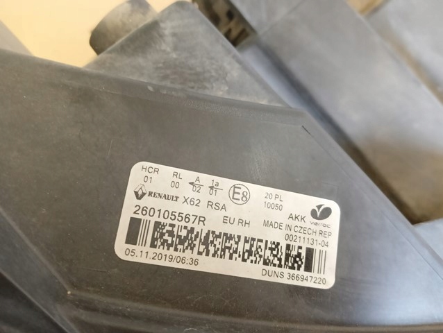 фото №5, Лампа правая фара правый renault master 4 iv led 2019-