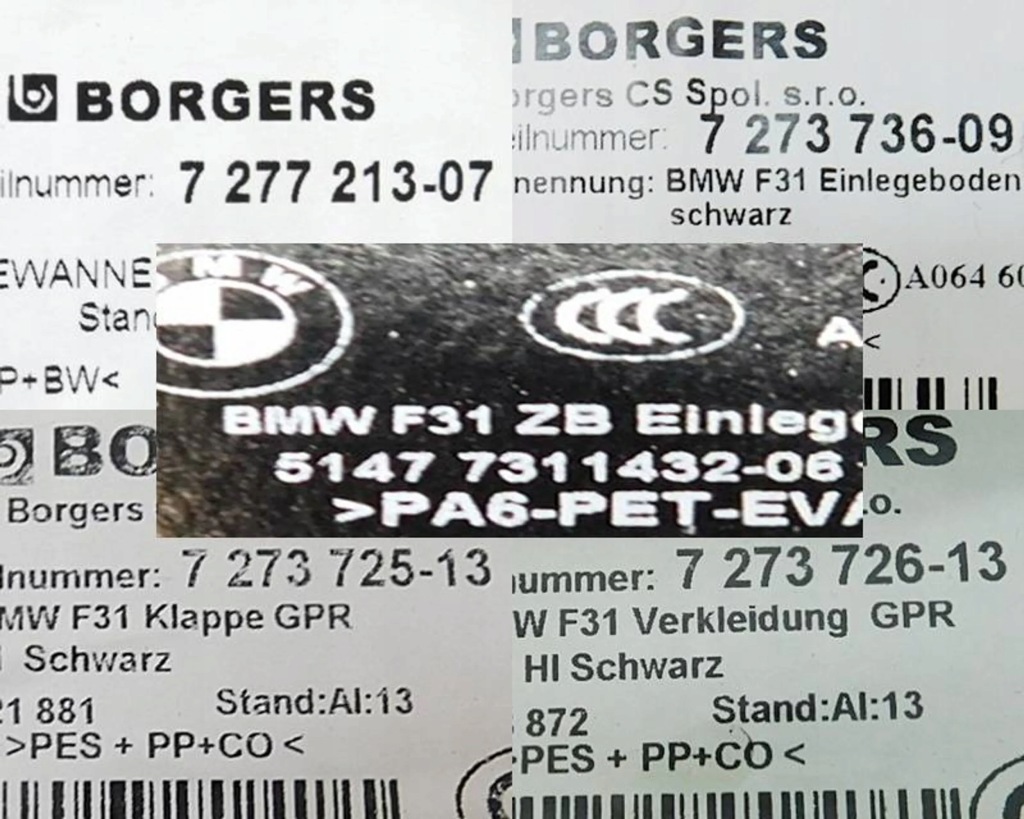 фото №10, Підлога обшивка обшивка бардачок вкладиш багажника - bmw 3 f31 kombi