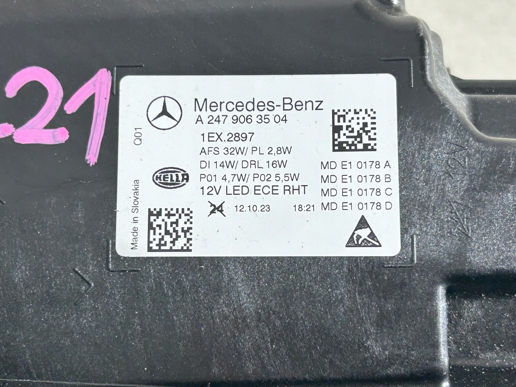 фото №11, Mercedes gla w247 x247 lift full led performance лампа левая перед фара