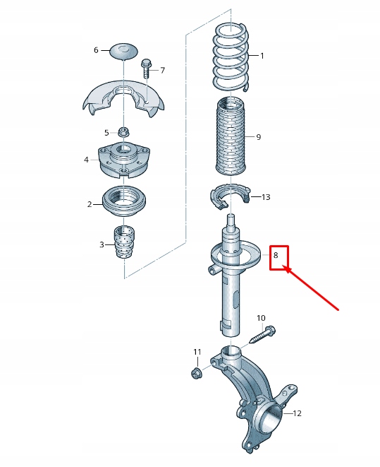 Купить Seat leon 5f передняя часть gas shock абсорбер 5q0413031fk
