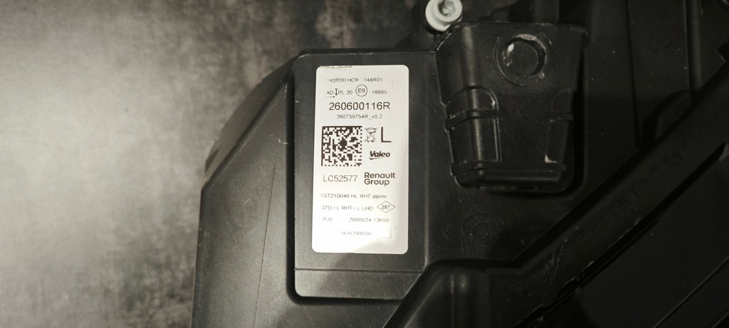 фото №9, Лампа ліва передня лівий перед renault r5 e-tech 260600116r