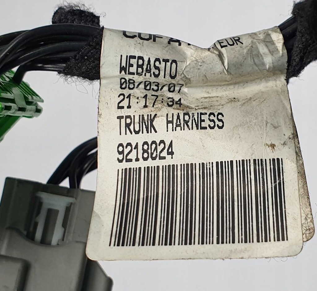 фото №8, Джгут електропроводка кришки багажника volvo c70 ii 9218024 9215293