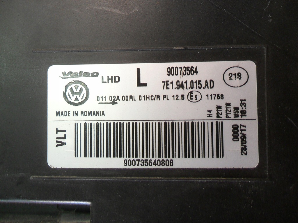 фото №10, Vw transporter t6 лампа левая h4