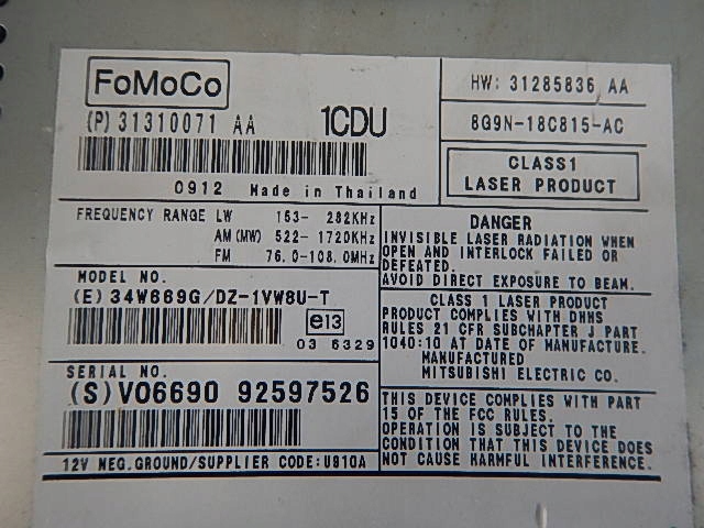 фото №3, Volvo xc60 радио cd 31310071aa