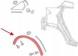 фото №1, Org! молдинг крыла задняя заднего задняя правая toyota ch-r chr 2016-